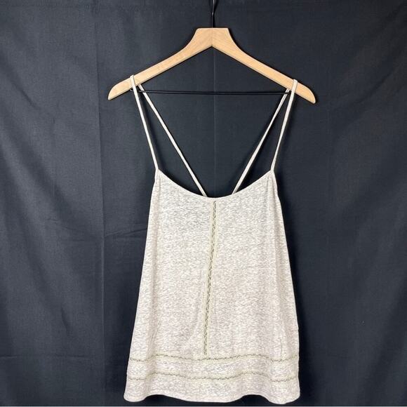 VICTORIA'S SECRET Women's Gray Tan Marled Lace Trim Camisole Tank Top Size XL - Picture 1 of 10